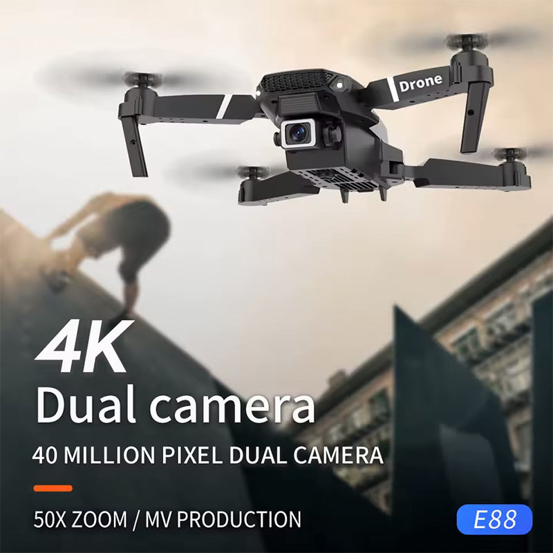 E88 Pro Drone with 4K Camera WiFi FPV 1080P HD Dual Foldable RC Drone