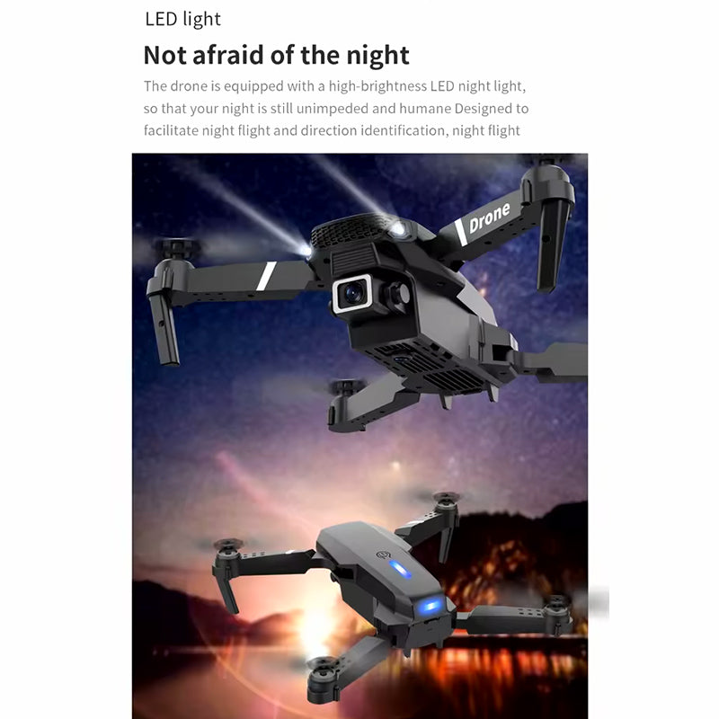 E88 Pro Drone with 4K Camera WiFi FPV 1080P HD Dual Foldable RC Drone