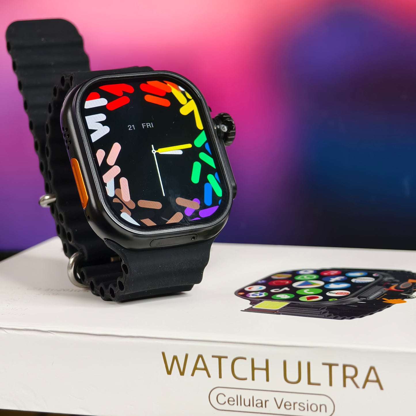 CD21/S21 Android Smart Watch – Super AMOLED Display, 8GB RAM, 128GB Storage, Side Fingerprint Sensor, 180° Rotating 12MP Camera