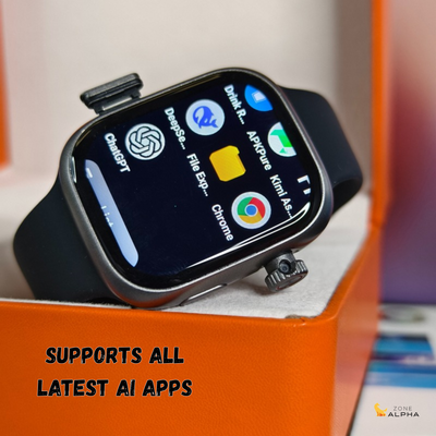 HW S10 Android Smartwatch – 8GB RAM 128GB Storage, AI-Powered with ChatGPT & Deep Seek, 3+1 Belts Included