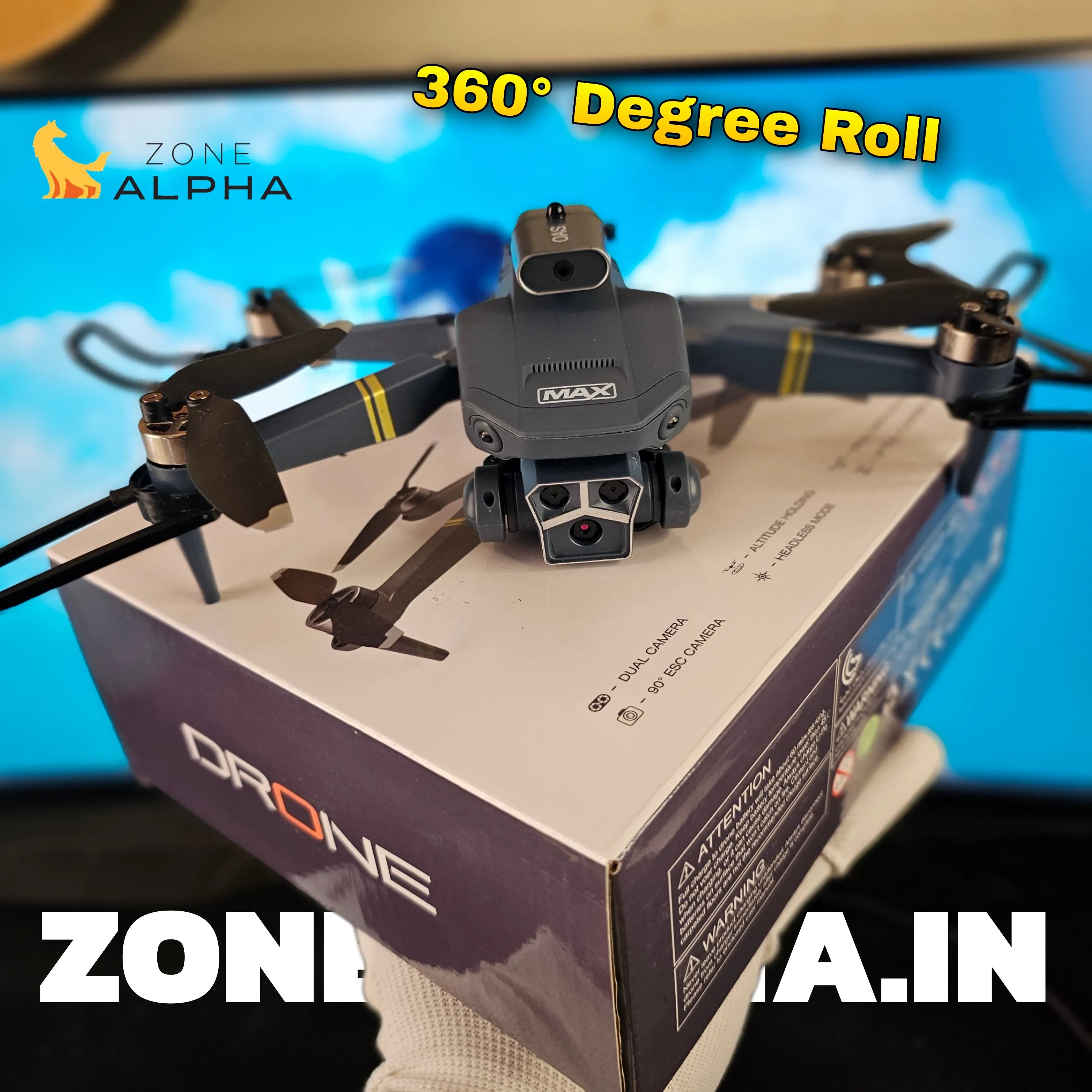 360 Degree Roll Tripe Camera Rotating Drone – Zone Alpha