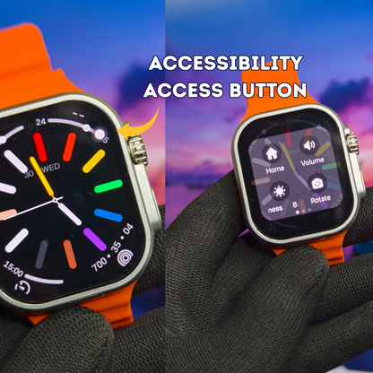 CD21/S21 Android Smart Watch – Super AMOLED Display, 8GB RAM, 128GB Storage, Side Fingerprint Sensor, 180° Rotating 12MP Camera