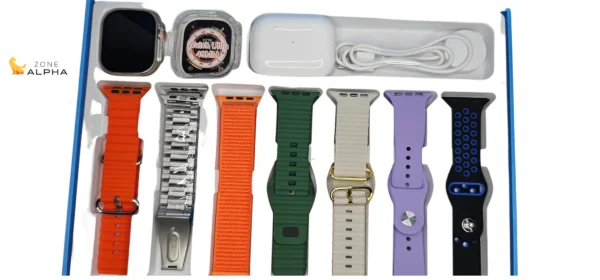 WS X9 Ultra Combo 7 Belts for Smartwatch Free Earbuds Included Zone Alpha
