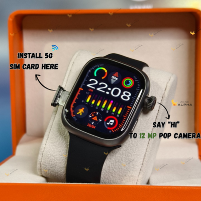 HW S10 Android Smartwatch – 8GB RAM 128GB Storage, AI-Powered with ChatGPT & Deep Seek, 3+1 Belts Included