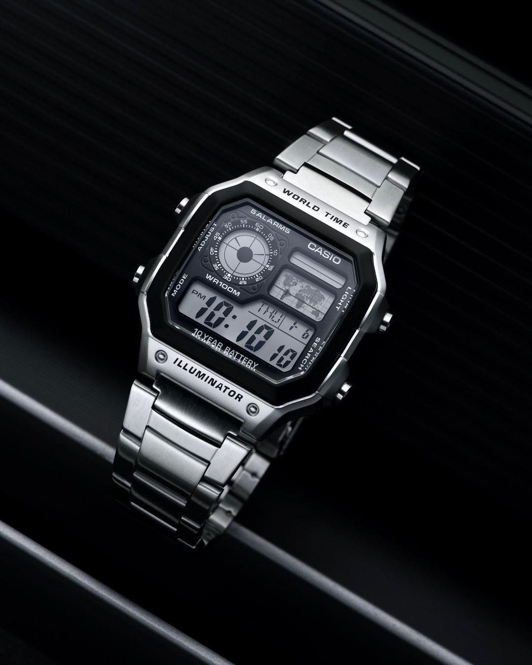 Illuminator World Time Inspired Digital Watch