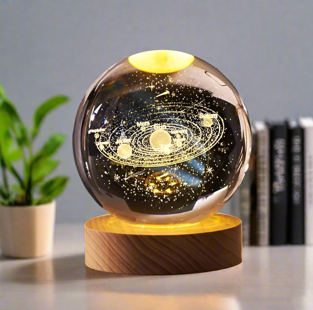 3D Planet Crystal Desk Lamp