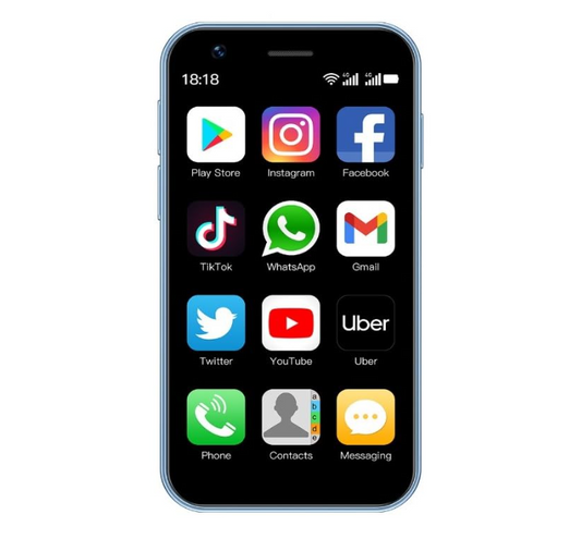 Snexian Bold T150 Smartphone | Mini iPhone Style Mobile with Triple Camera, 4G Dual SIM & Long Battery