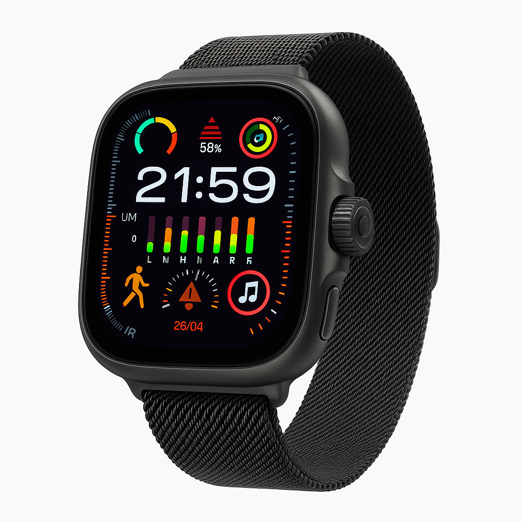 HW S10 Android Smartwatch – 8GB RAM 128GB Storage, AI-Powered with ChatGPT & Deep Seek, 3+1 Belts Included