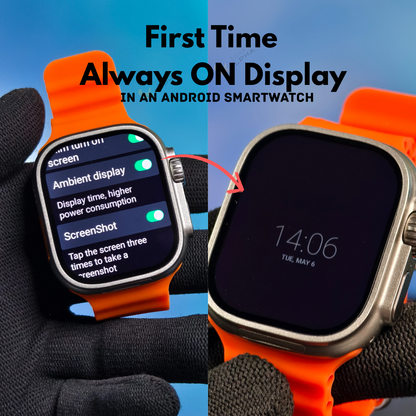 HW Ultra 3 Call AI-Powered Smartwatch – 8GB RAM, 128GB Storage, 12MP Pop-Up Camera, AMOLED Display, Built-in ChatGPT Apps, 3 + 1 Belts Included