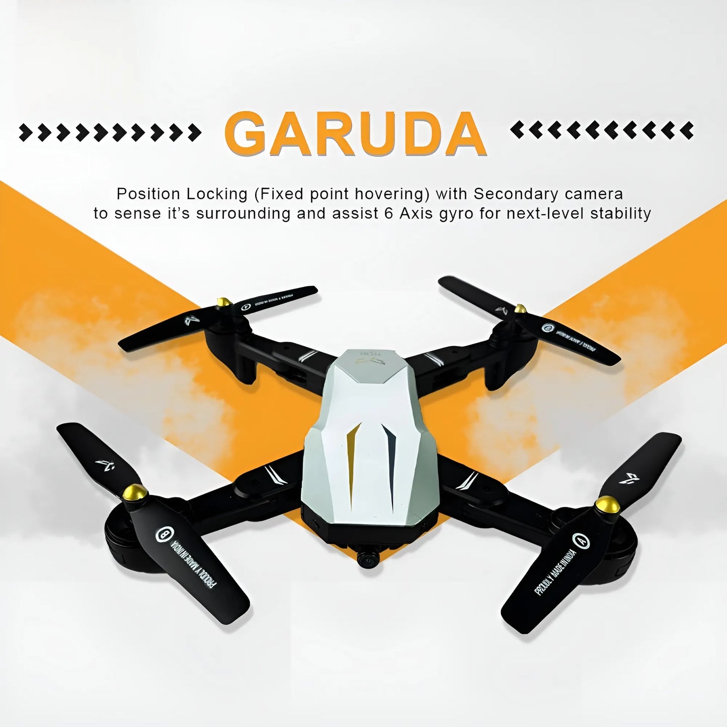 GARUDA Drone 1080 Black | WiFi HD 1080P + 720 P FPV Dual Camera