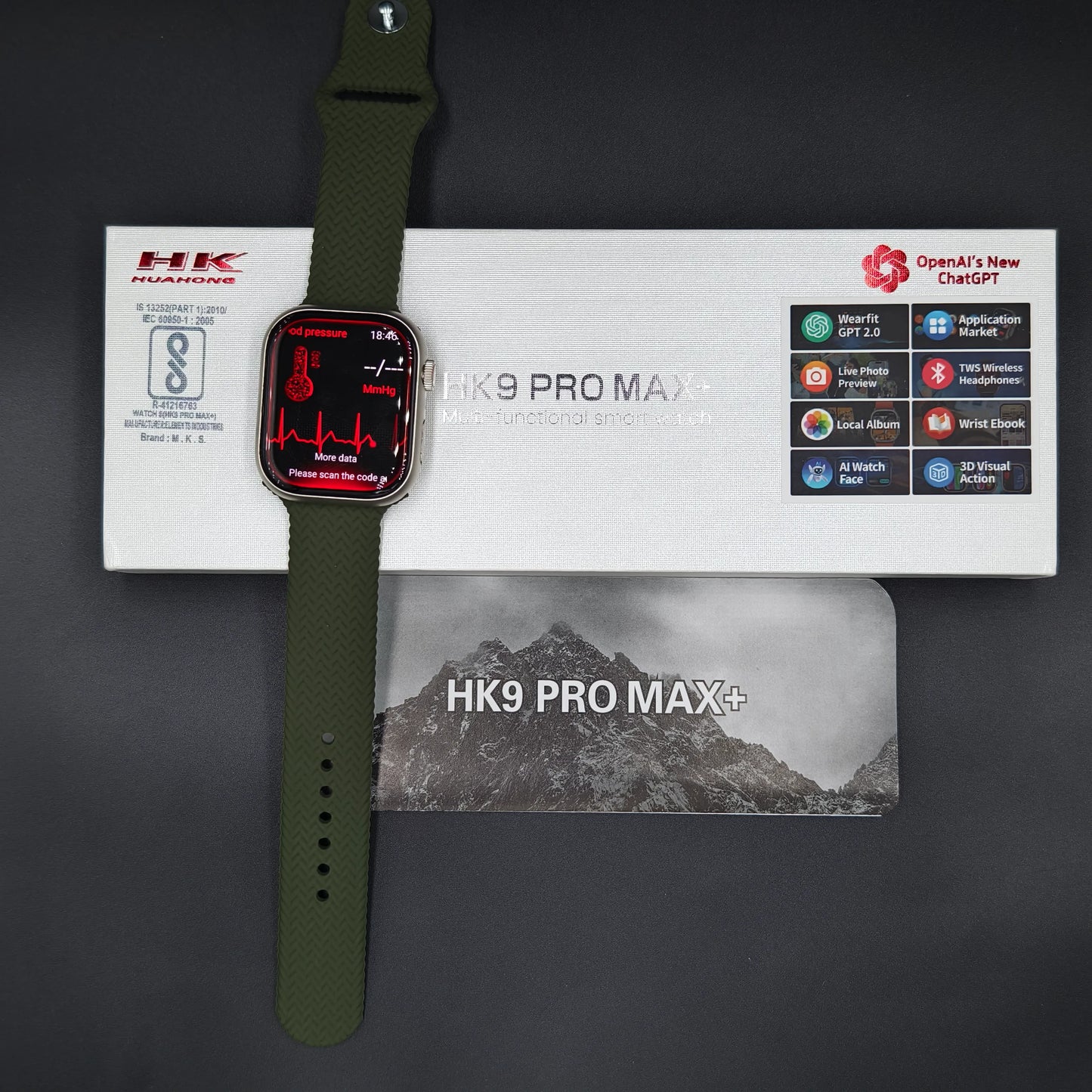 Hk9 Pro Max Plus Super Amoled Display Smartwatch With ChatGPT⚡