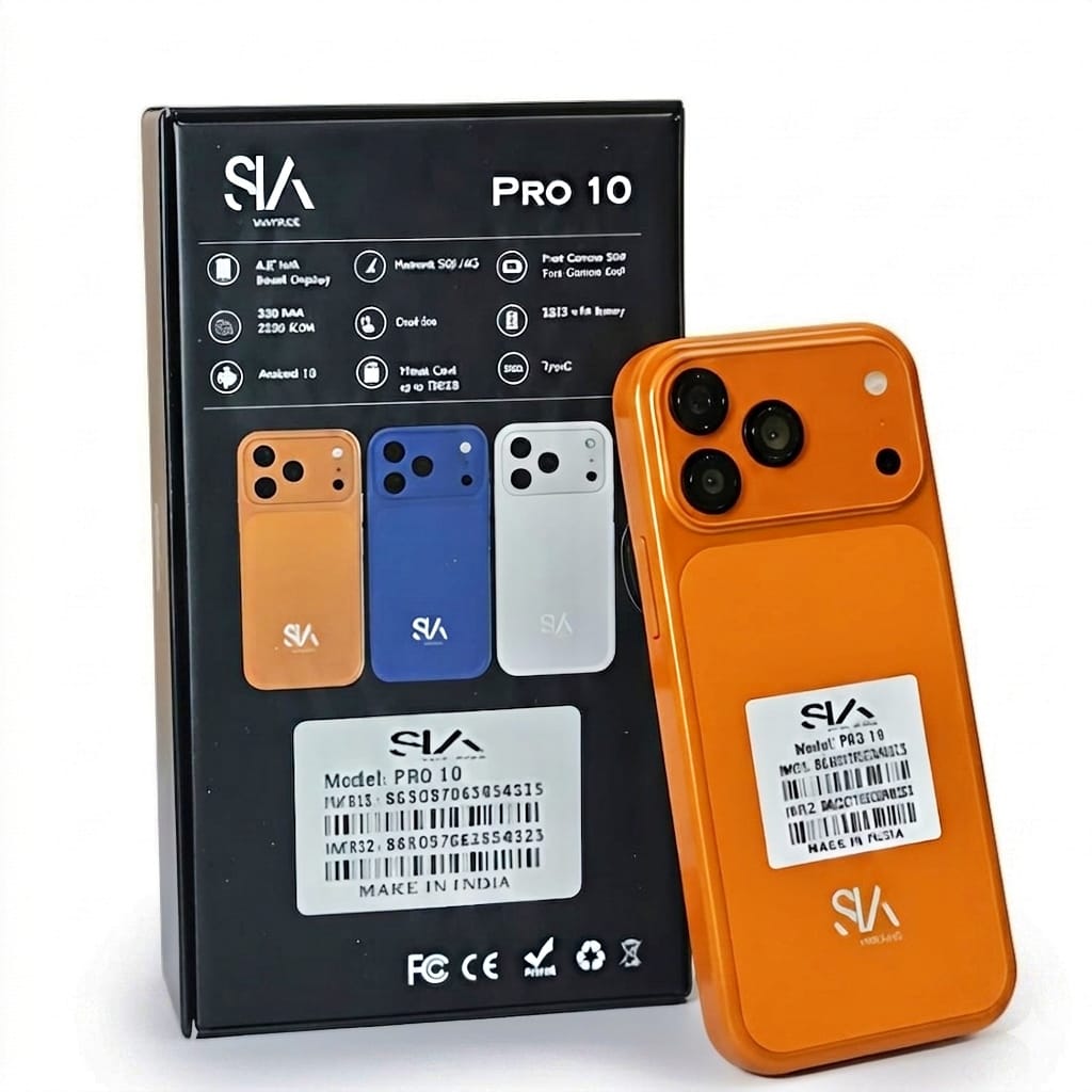 SIA Pro 10 Mini Smartphone with 4.5-Inch Notch Display, 3GB+32GB Storage, Expandable 128GB