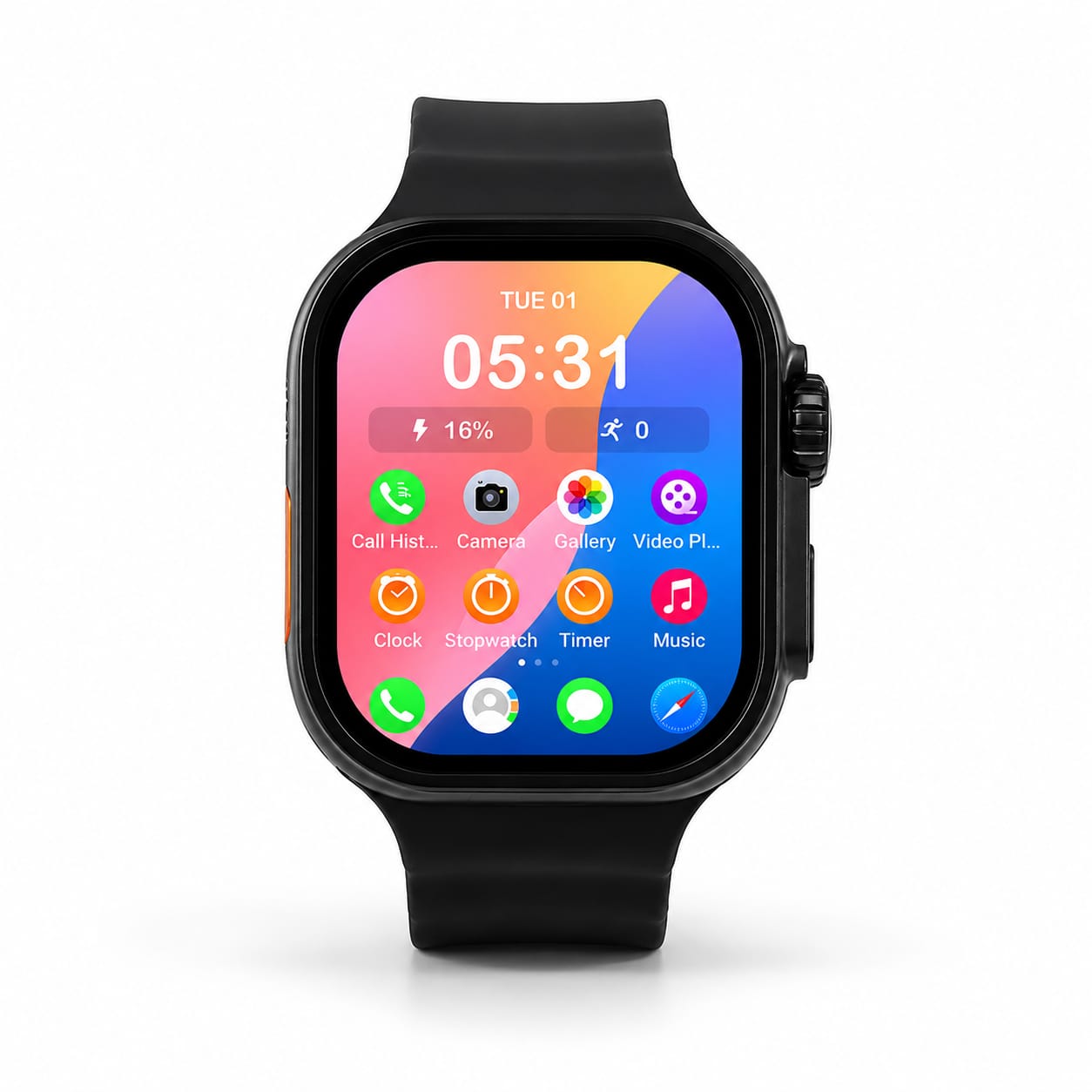 S55 Max / CD55 Max 5G Android Smartwatch with Replaceable & Removable Battery – Black
