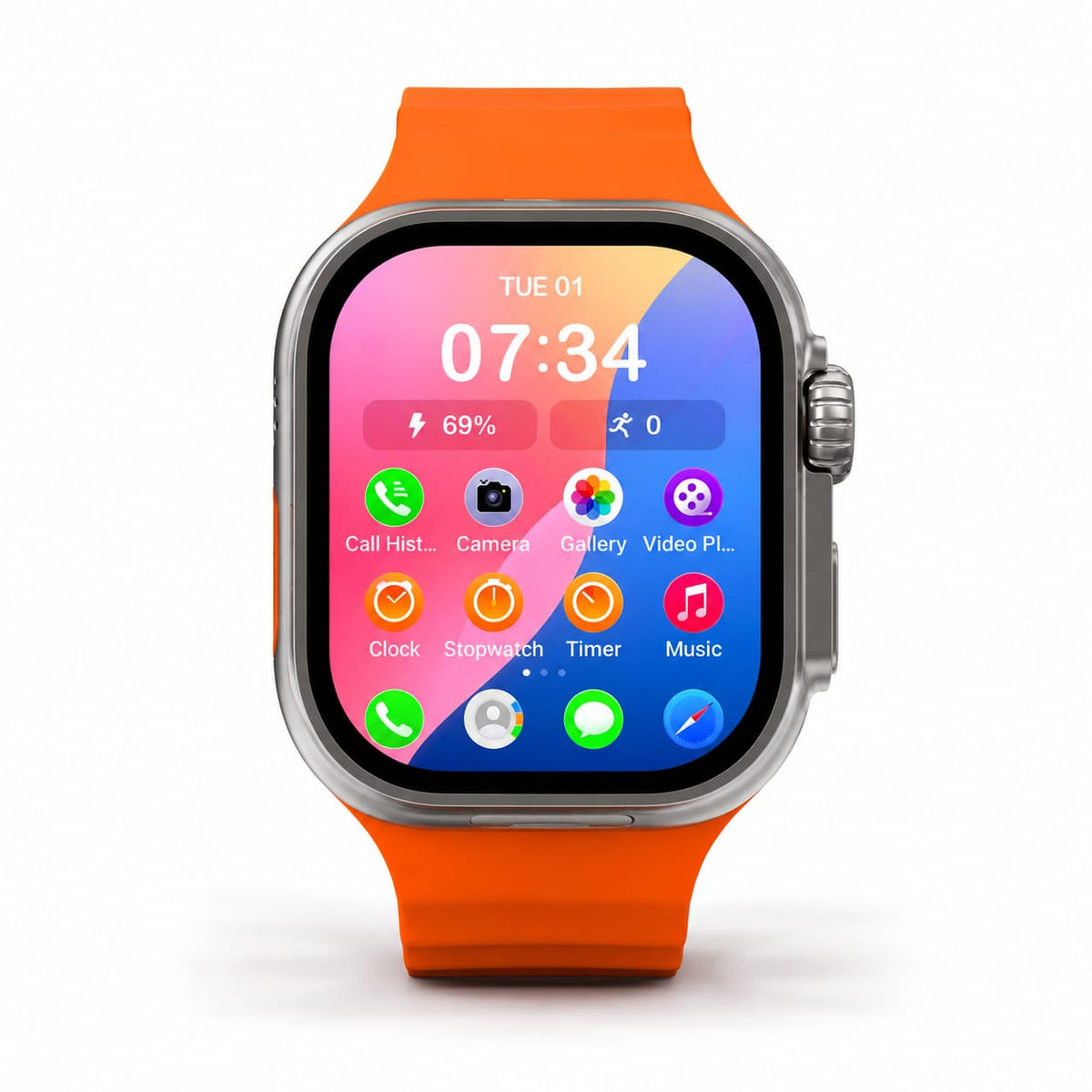 CD55 Ultra Max  / S55 Ultra Max  Ultra Max 5G Android Smartwatch with Replaceable & Removable Battery – Silver