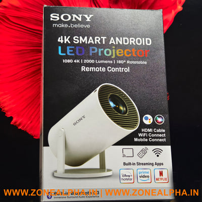 4k Smart Projector | Android 2000 Lumens | 180 Degree Rotational