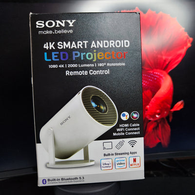 4k Smart Projector | Android 2000 Lumens | 180 Degree Rotational