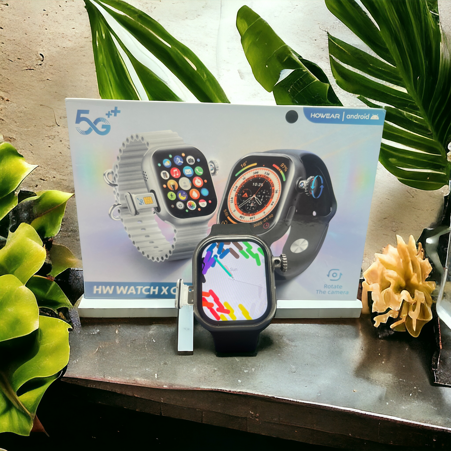 HOWEAR HW Watch X Call | 5G Android Smartwatch | 180 Degree Rotational Camera