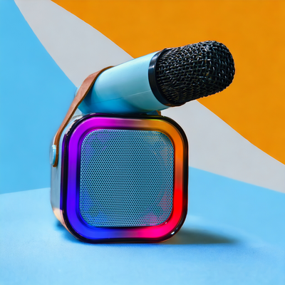 CROWN K12 COMBO | Karaoke Mic + RGB Lights Speaker