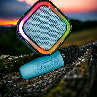 CROWN K12 COMBO | Karaoke Mic + RGB Lights Speaker