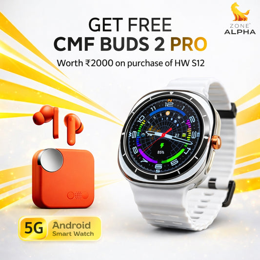 HW S12 Ultra 5G Android Smartwatch – 8GB RAM, 128GB Storage, 12MP 180° Pop-Up Camera, AI with ChatGPT Support