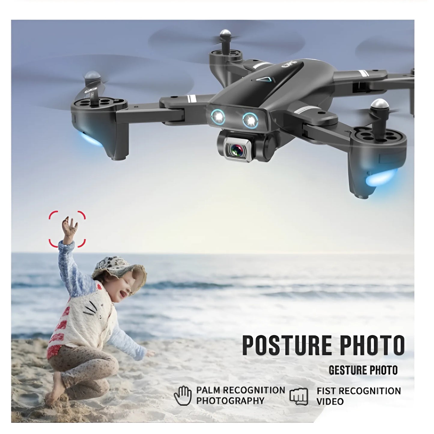 Pioneer Drone | GD-118 Professional Foldable Drone Wifi Fpv Mavic 4k HD Camera With Remote Control