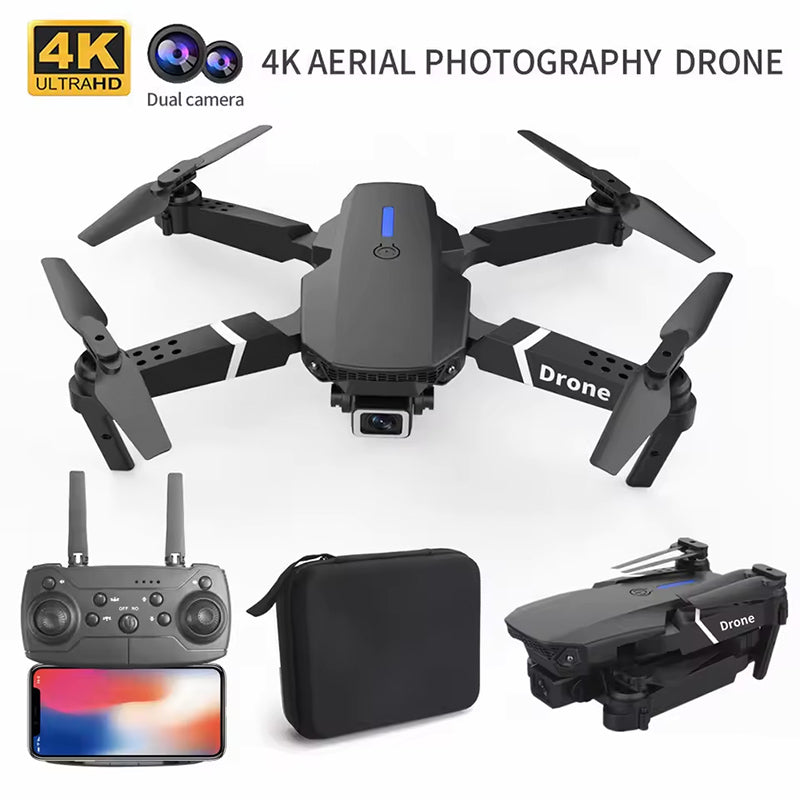E88 Pro Foldable 4K Drone with Dual Camera FPV WiFi Control