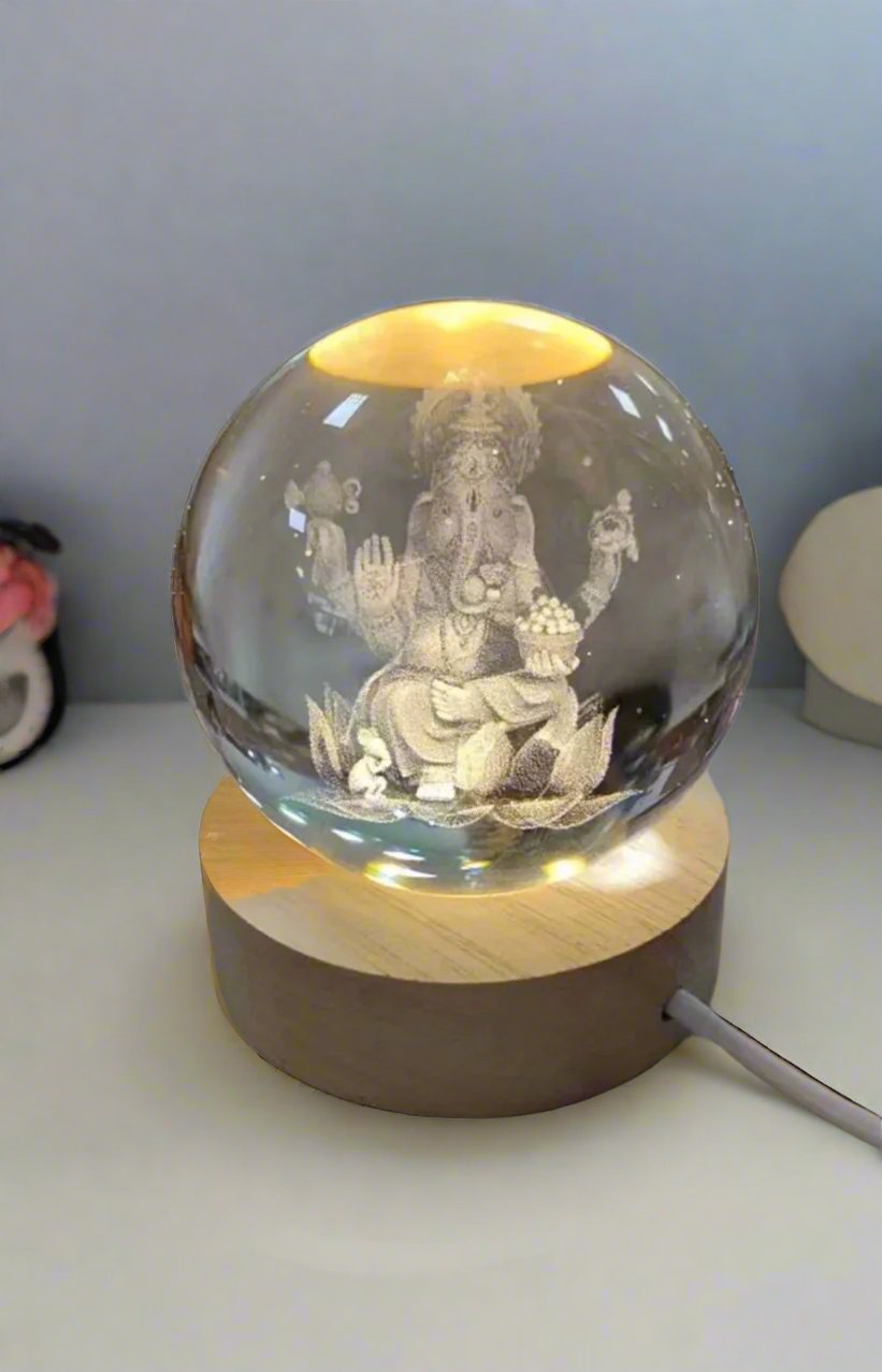 3D Planet Crystal Desk Lamp