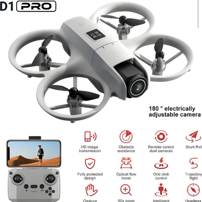 D1 Pro Smart Drone with 1800mAh Battery, 360° Stunts & Remote