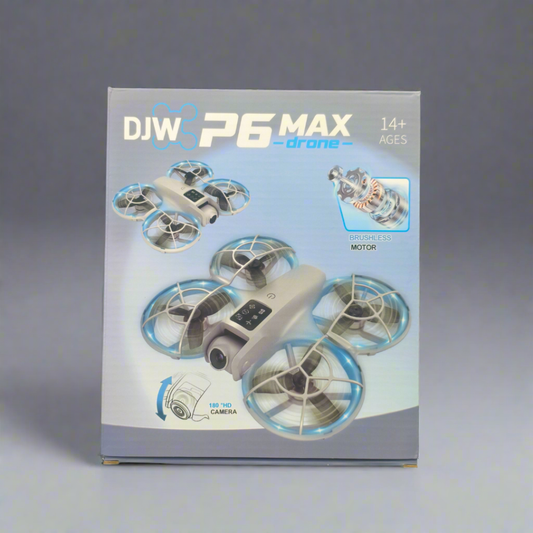 DJW P6 Max Drone – Smart RC Quadcopter with 1080P Camera, LED Lights & Optical Flow