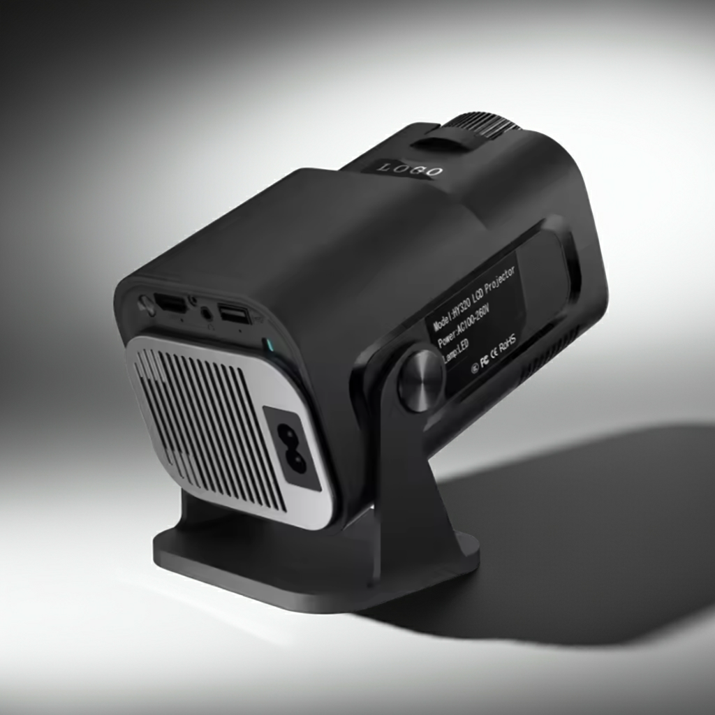 HY320mini Smart Portable Projector –1080P Native, 4K Support, Android 11, Wi-Fi, 3D Ready, 200 ANSI Lumens