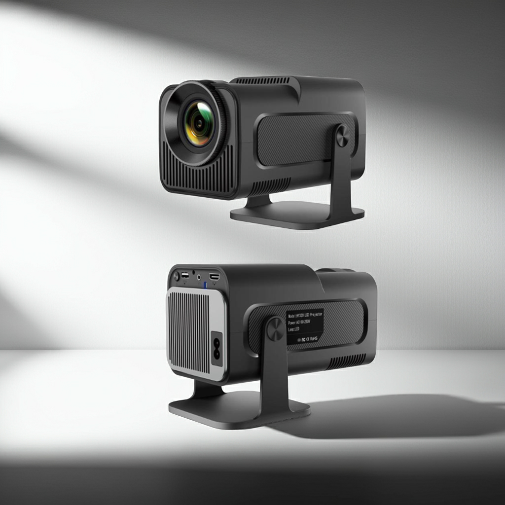 HY320mini Smart Portable Projector –1080P Native, 4K Support, Android 11, Wi-Fi, 3D Ready, 200 ANSI Lumens