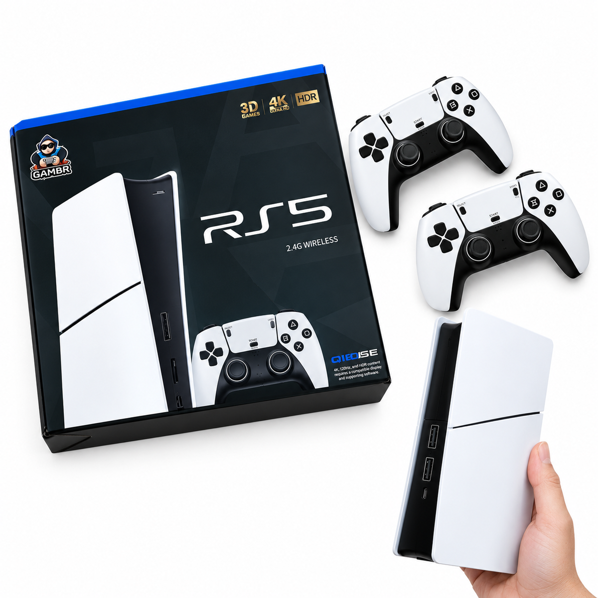 RS5 Dual Gaming Console with 45,000+ Built-In Games & Wireless Gamepads