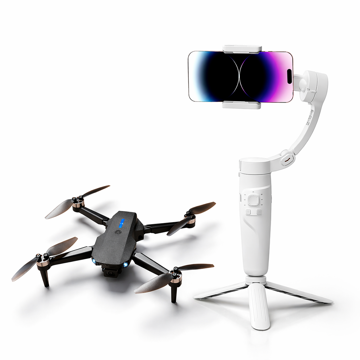 E88 Pro 4K Camera Drone + M1 Merak One 3-Axis Gimbal Combo