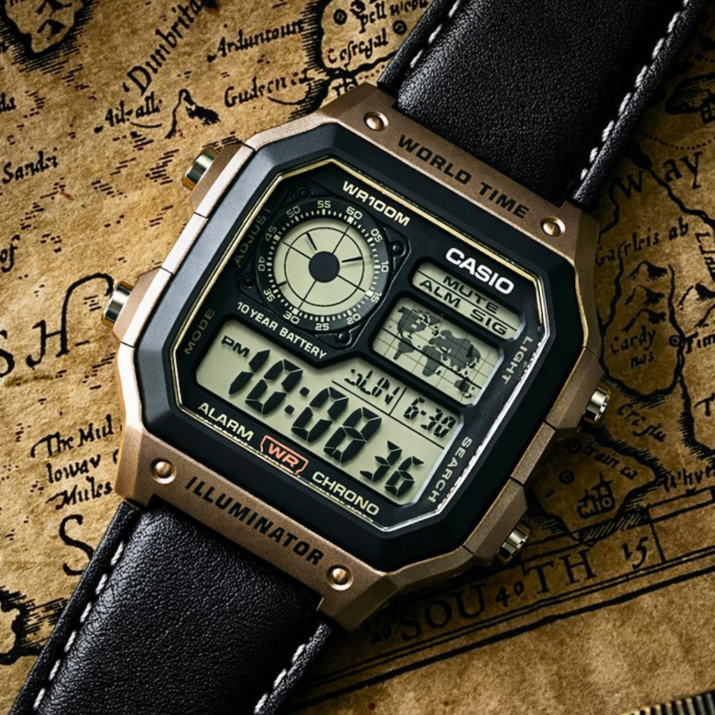 Illuminator World Time Digital Watch