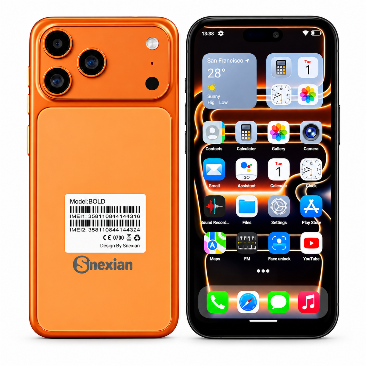 Snexian Bold T670 Mobile | Premium Design | GPS, WiFi, Bluetooth