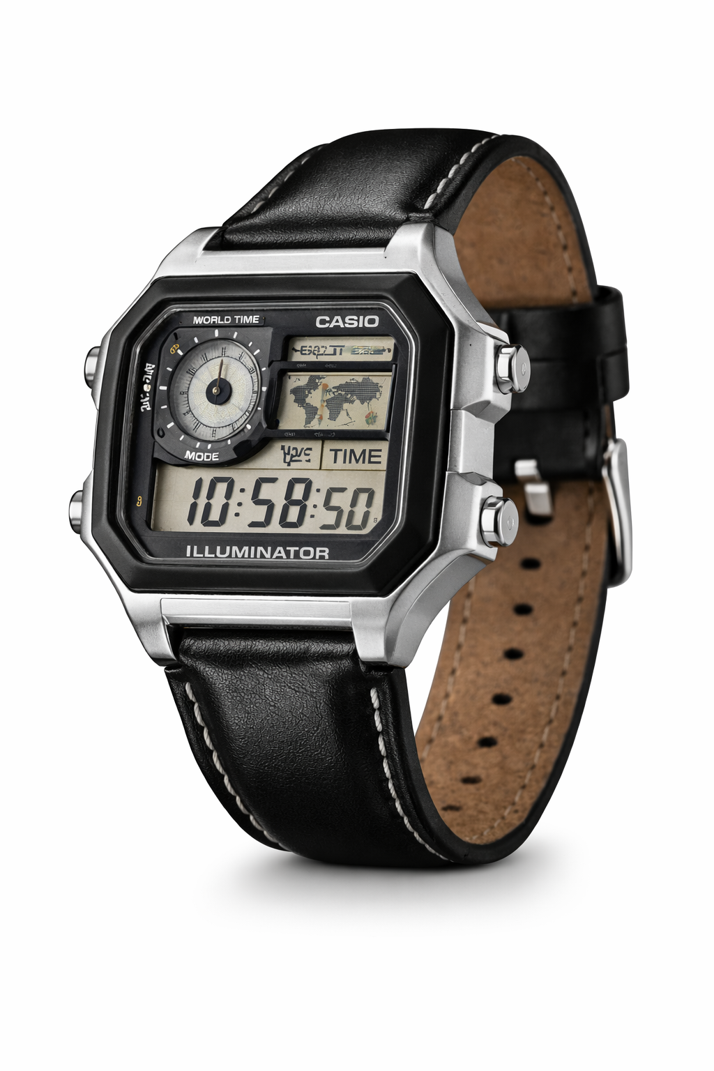 Illuminator World Time Digital Watch