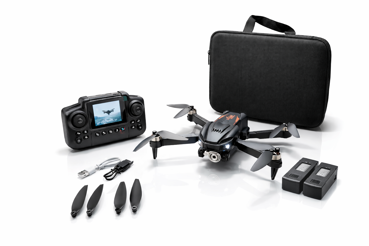 S6H Pro Aerial Camera Drone with Built-in Remote Display, 1KM Control Range, Dual Battery, HD Video Drone