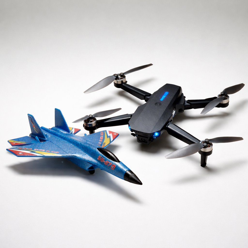 E88 Pro Drone + SU-27 RC Plane Combo