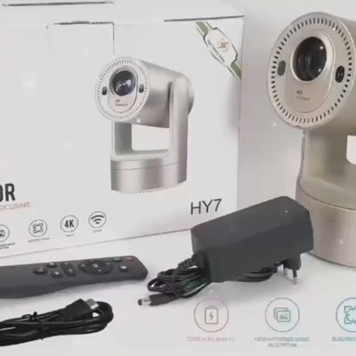 Kalobee HY7 Smart HD Portable Laser Projector | 5200mAh Battery | Up to 4 Hours Playback | Mini Wireless Home Theater