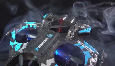 Futuristic Space Fighter Model – Detailed Interstellar Spacecraft with LED Lights & Display Stand