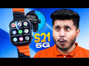 CD21/S21 Android Smart Watch – Super AMOLED Display, 8GB RAM, 128GB Storage, Side Fingerprint Sensor, 180° Rotating 12MP Camera