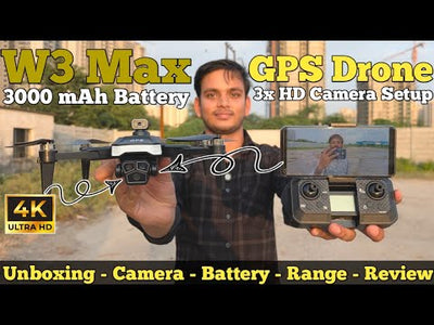W3 Max Drone with In remote Display & GPS Control