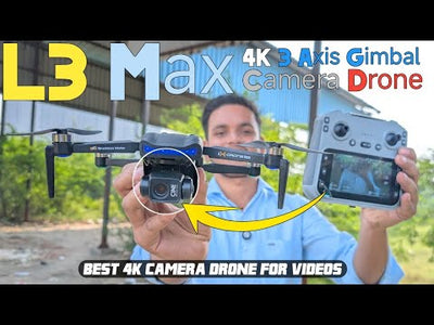 L3 Max GPS 3-Axis Gimbal with 1080p HD Camera | Dual Battery | Long Flight Time | HD Remote & One Key Return