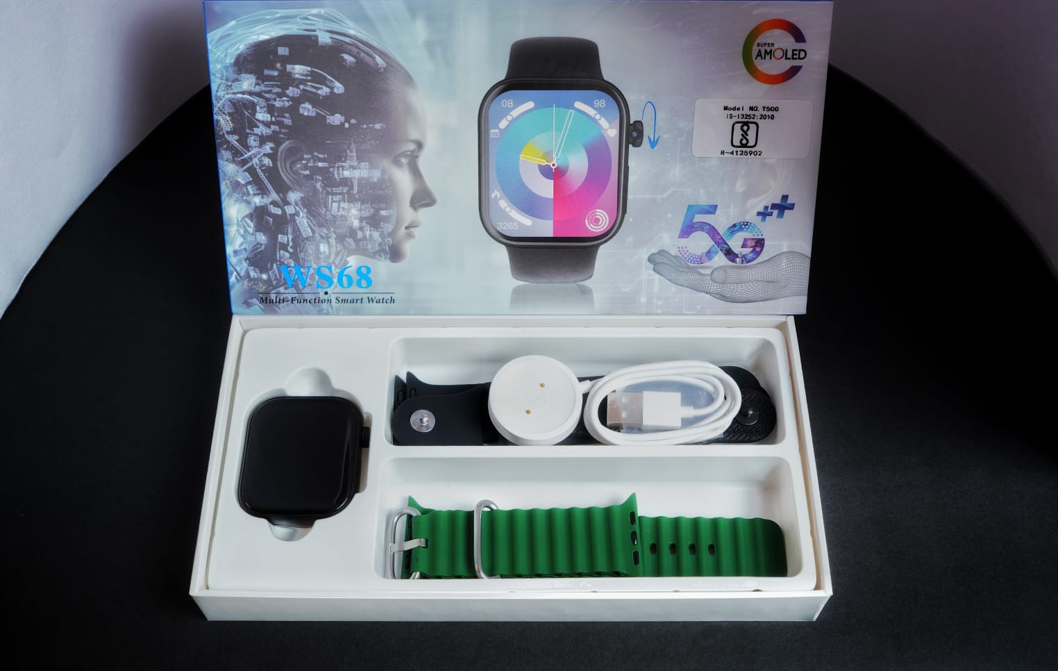 WS68 Android Smartwatch – 5G AMOLED Display, 8GB RAM, 128GB Storage