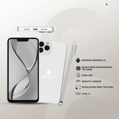 BlackZone Aviator - 12GB RAM, 128GB ROM | 6.3" HD IPS Display | Android 14 | Snapdragon 710 | 20MP Selfie Camera | Dual SIM 4G Smartphone